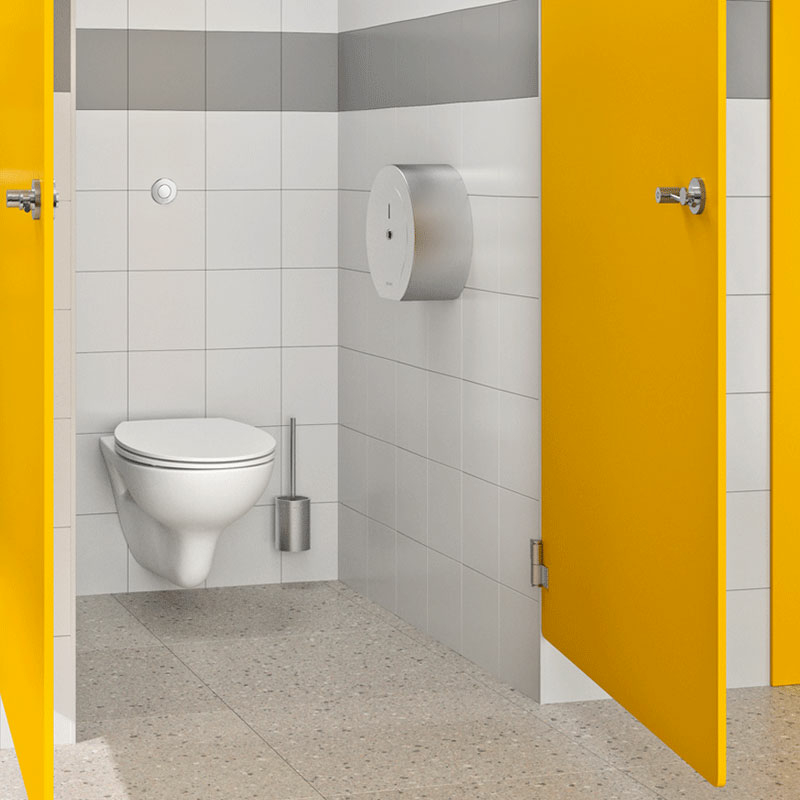 Delabie S21 P floor standing WC set, with cross wall flush system