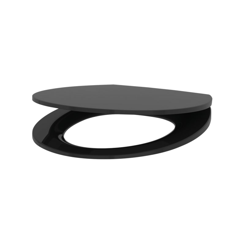 Delabie toilet seat with lid, for BCN models, black Duroplast