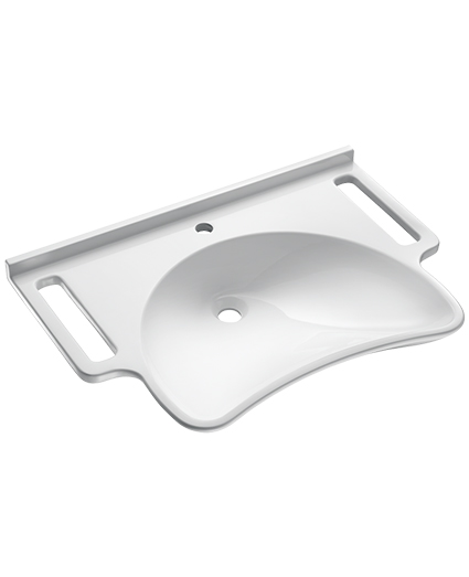 MINERALCAST PMR wall mounted basin L.785 Ø35 centre hole