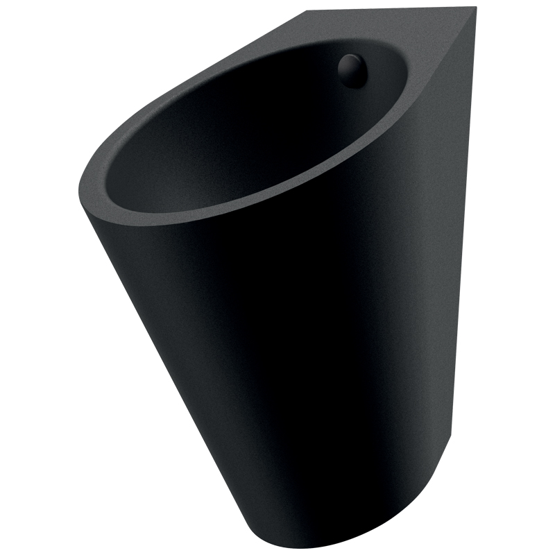 FINO wall mtd urinal back inlet 304 stainless s steel, matte black