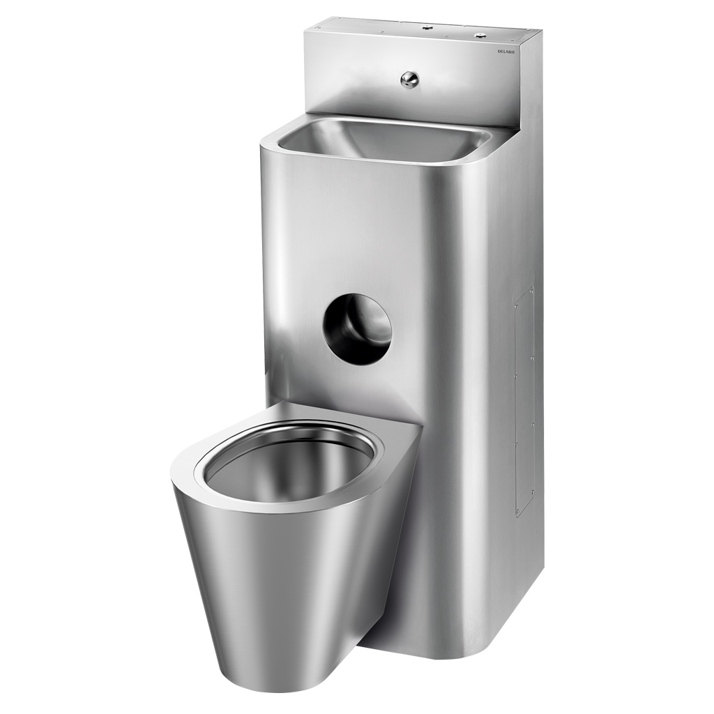 Delabie COMBI KOMPACT WC + wash basin, wall-mounted, with cistern