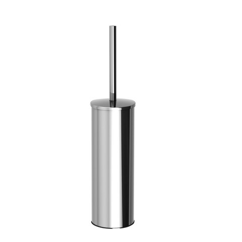 WC brush set floor standing with lid polished d st steel