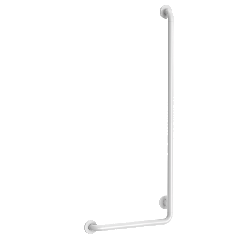 L-shaped handrail Ø32 H1245 white Nylon 