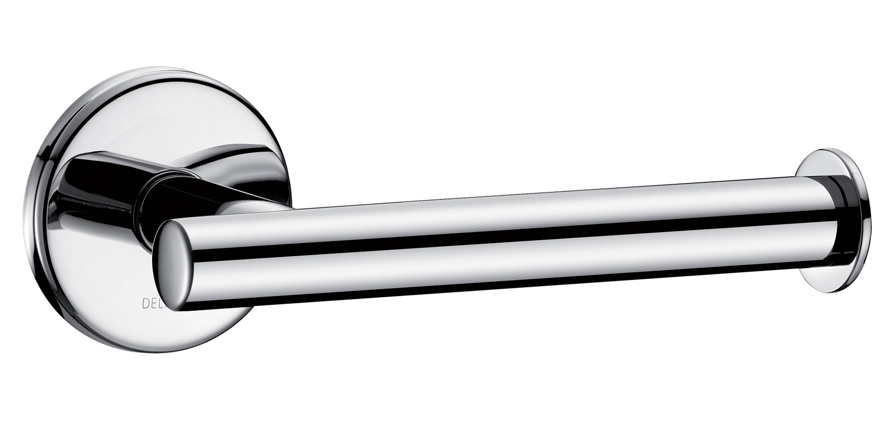 Delabie single toilet roll holder, bright polished stainless steel