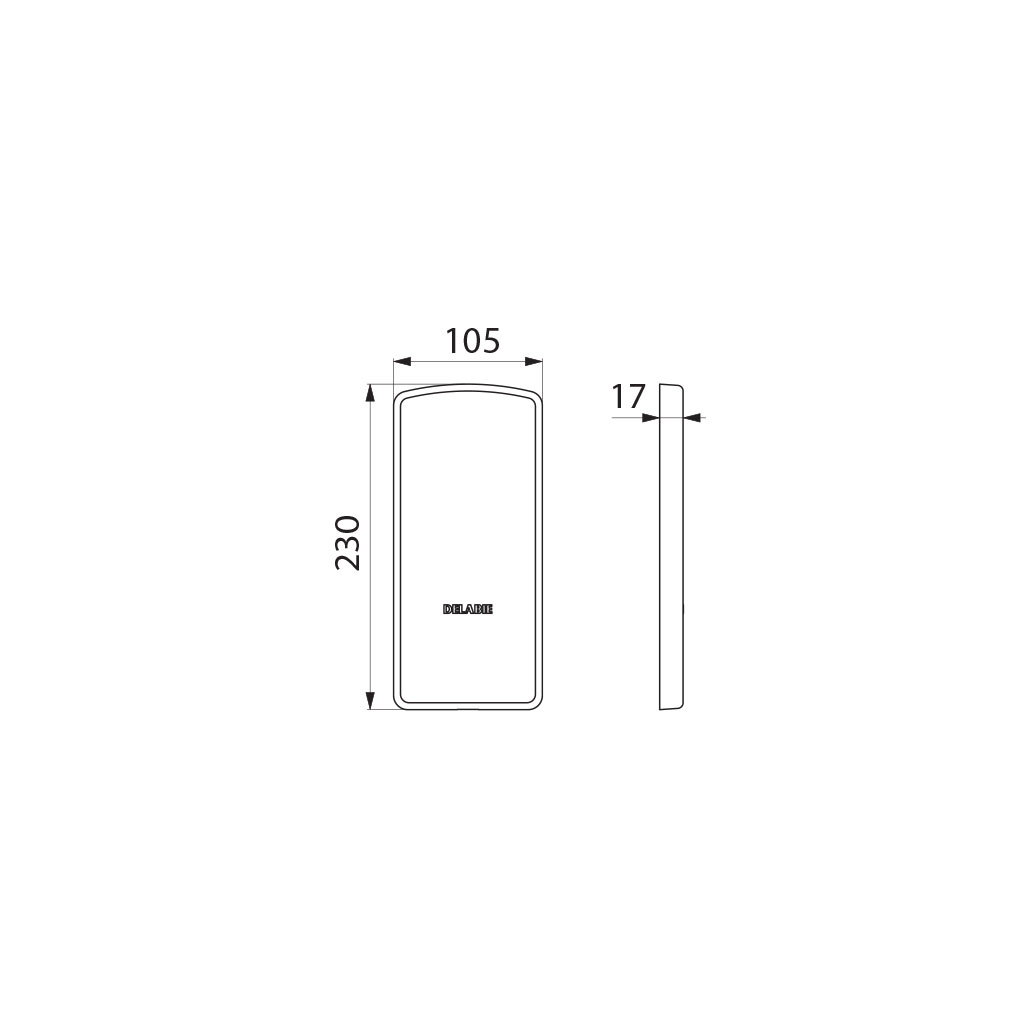 Chrome-plated cover plate (bars 510160-510164 4-510162-510170)