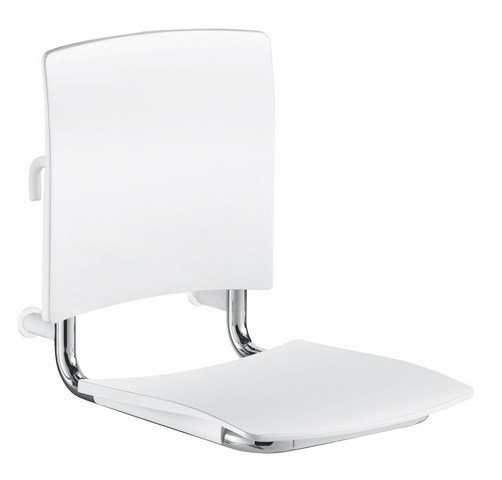Removable Comfort shower seat polished stainl less steel