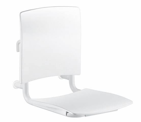 Removable Comfort shower seat white epoxy sta ainless steel