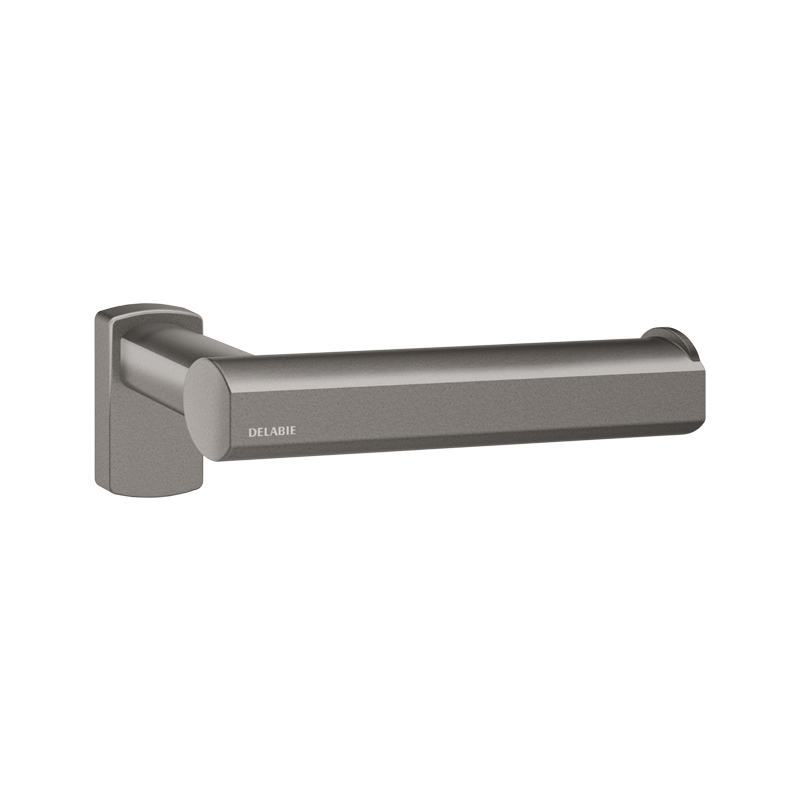 Wall-mtd toilet roll holder for Be-Line bar metallised antracite