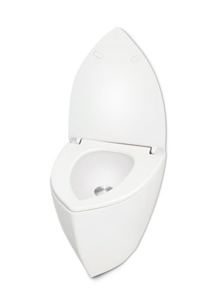 Uridan Compass waterless unisex urinal, floor-mounting, white