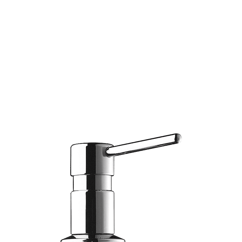 Soap dispenser straight spout 0.5L bottle, chromed brass